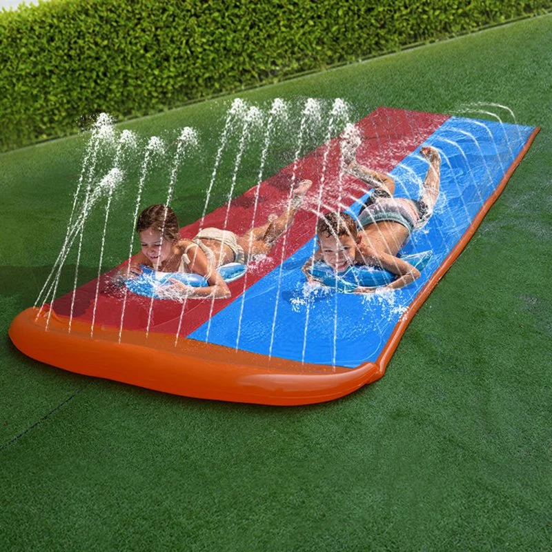 Double Lane 16FT Inflatable Slip and Slide Inflatable Water Slide with Sprinkle