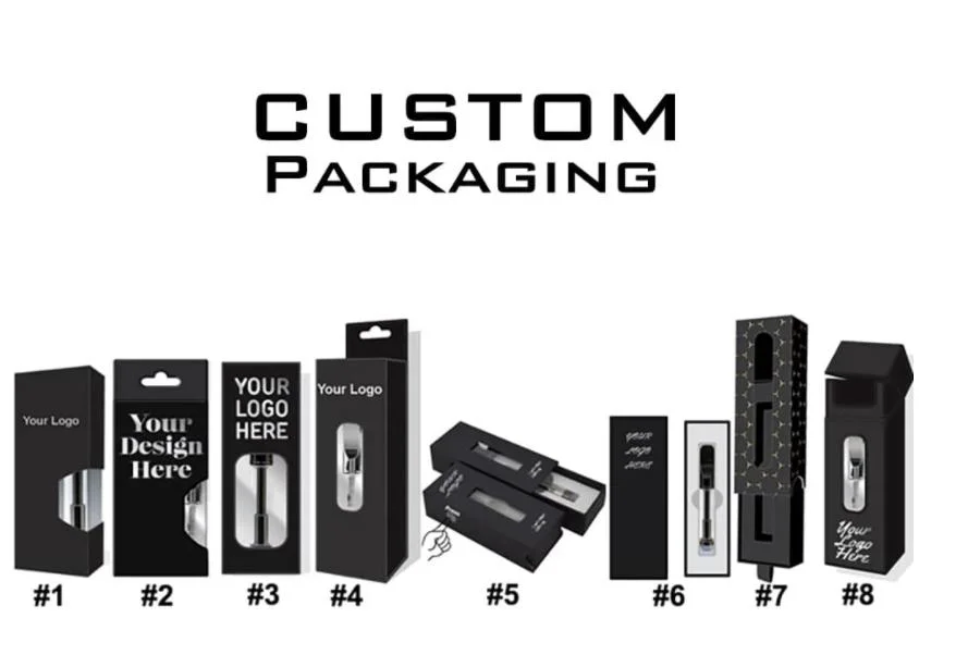Customized OEM Vape Cartridge Packaging Boxes Printed Vape Oil Boxes Disposable Vape Pen 0.5ml Bags Blister Box