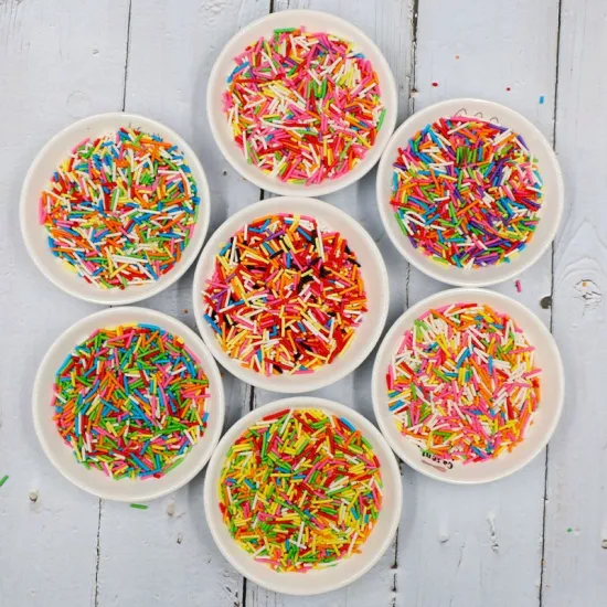 Proveedores de Cupcakes/Helados/Chocolate/Pastel Rainbow Sugar Jimmies Sprinkles en China
